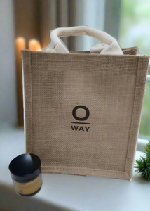 Oway Jute bag & dedica (vegetable candle) (Gift set)